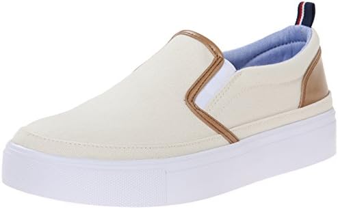 Tommy Hilfiger Women's Reina2 Fashion Sneaker, Cream, 8.5 M US