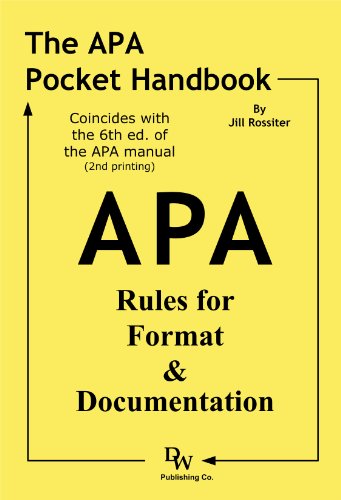 The APA Pocket Handbook: Rules for Format & Documentation [Conforms to 6th Edition APA]
