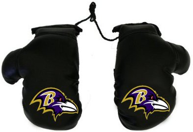 Baltimore Ravens NFL Rearview Mirror Mini Boxing Gloves