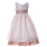 Toddler Little Girls Clothes IVORY BEIGE DOT Flower Girl Dress GOOD GIRL 2T-10
