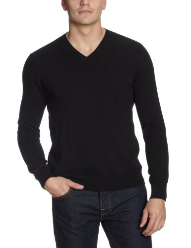 MUSTANG Jeans Herren Pullover Regular Fit 6064-1104-440, Gr. 52 (L), Schwarz (Black) Preisvergleich