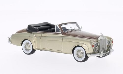 Rolls Royce silver Cloud III DHC, brown/light gold, RHD , 1964, Model Car, Ready-made, BoS-Models 1:43