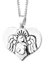Sterling Silver "Angel Sent From Up Above, Protect The One I Love" Reversible Angel Pendant, 18"
