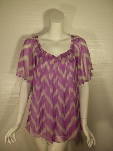 MILLY of NEW YORK Pleated Lavender Top 4