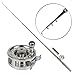 Yogayet Mini Pocket Ice Fly Fishing Rod and Reel Combos Set Aluminum Alloy Pen Fishing Pole 38'' Sea Saltwater Freshwater Kit Green