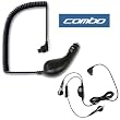 2-Piece Value OEM Original Combo Pack Of Samsung SGH-T809, D820, SGH-T509, SGH-D807, SGH-T519 Trace, SGH-T629, SYNC SGH-A707, SGH-D900, BlackJack SGH-i607, SGH-T629, PH-M610, SCH-U420 Vehicle Cigarette Lighter Power Charger with IC Chip CAD300MBEB + Stere
