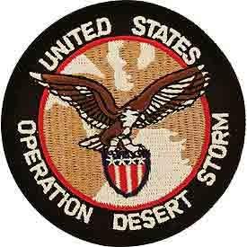 US War on Terror Embroidered Iron On Patch - Desert Warfare Collection - US Operation Desert Storm Crest Applique