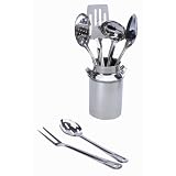 Cook Pro Stainless Kitchen Tools With Milk Can Holder, Set of 6