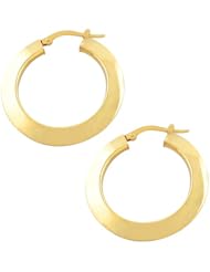 14 Karat Yellow Gold 1.5x21mm Polished Round Hoop Earrings