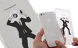 docomo au SoftBank iPhone5 iPhone5S 対応 Applus キャラクター ハード クリア iPhone ケース カバー ジャケット (林檎泥棒)