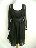 Helmut Lang Black Layered Silk Dress