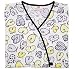 Nursing Uniform Lighthearted Faux-Wrap White Cross Scrub Top