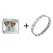 beagle46 - Beagle Puppy Italian Charm Bracelet