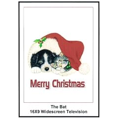 The Bat: 16x9 Widescreen TV.: greeting Card: Merry Christmas