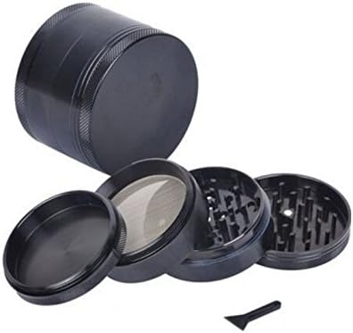 Spice &amp; Herb Grinder, Tobacco Grinder, Aluminum, Tobacco Spice Herb Weed Grinder, 5-Piece including Pollen Catcher - Best Rated Grinder by Mega Products Worldwide