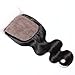 Derun Hair Body Wave Silk Base Top Closure Bleached Knots Free Part 4X4