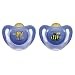 NUK 10172055 Latex Beruhigungssauger (Schnuller) Janosch Starlight mit Ring, Gr��e 2 (6-18 Monate), BPA-frei, 2 St�ck, blau
