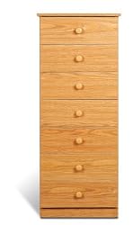 7 Drawer Lingerie Chest Oak