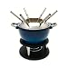 Swissmar Noirmont Enameled Cast-Iron 10-Piece Meat Fondue Set, Blue