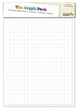 SlapItUpTM Graph Pack, adheres to dry clean indoor surface through static, bleed resistant, 18" x 24", 1" squares in light blue, 15 graph sheets per pack