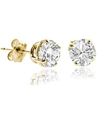 1/3 CT Diamond Stud Earrings 14k Gold (I1-I2 Clarity)