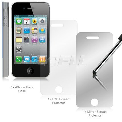 Ecell - HEADCASE HALLOWEEN CARTOON MUMMY HARD BACK CASE + LCD PROTECTORS FOR iPHONE 4 4S