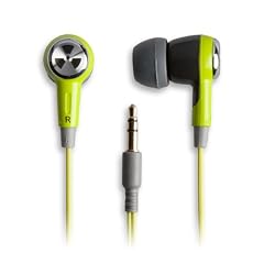 IFROGZ EarPollution Ozone-Gruen-Schwarz 3,5mm Stecker superdicht earbuds sorgen fuer saubere Klangfarbe geeignet fuer alle MP3Player