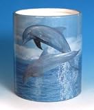Dolphin Waste Basket Trash Can bath Home decor Ocean