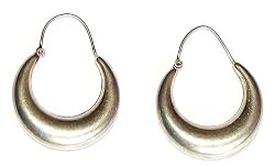 Hoop Earrings In Sterling Silver 1.5 inches