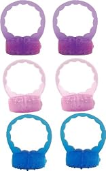 Stay Hard Vibrating Cock Rings (Pack of 6)