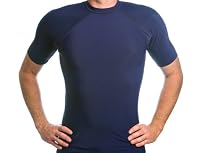 Beach Depot UPF 50+ Men's Short Sleeve Rash Guard Shirt - Navy XXL