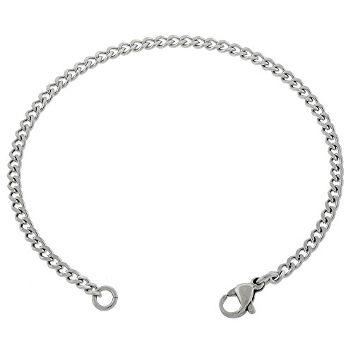 Women's 316l Stainless Steel 3mm Curb Chain Anklet