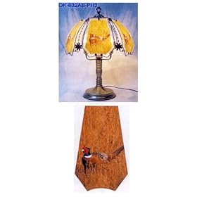 Pheasant Hunter's Touch Lamp ET-PH Select Base Finish: Polished Brass by Custom Phones - Fun Home Products
