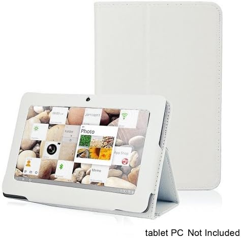 Western-PU Leather Case Cover w/kickstand for 7" A13 Q88 Android 4.0 Tablet PC MID, White