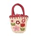 Sonstige Hersteller Mini Strohtasche rosa/rot