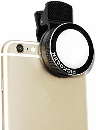 PAIAIP Universal Led Fill-in Light Take Selfies with excellent ziplock bag and storage bag for Mobile Phone Iphone 6 6s 6 Plus Samsung Camera Etc. (Black)