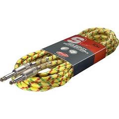 Stagg SGC6VT Instrumentenkabel Vintage Tweed Yellow - 6 Meter - 2x Klinke 6,3mm