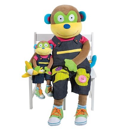 Alex Toys Giant Learn to Dress Doll with Removable Clothing, in Monkey