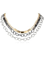 Multi Chain Layered Necklace, 20"+3" Extender