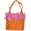 Large Bow Bucket Purse - HotPink/TorridOrange