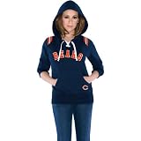 Touch by Alyssa Milano Chicago Bears Women's Laced Up Hooded Sweatshirt Small