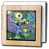 Review 3dRose LLC  / Earth Invastion 4 Dummies - 6 Inch Tile Napkin Holder