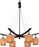 Minka Lavery 1186-357 - Raiden Glass 1 Tier Chandelier Lighting - 6 Light - 600 Total Watts - Iron
