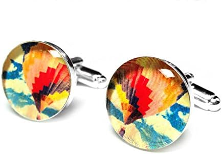Hot Air Balloon Handmade Resin Cufflinks
