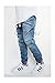 URBANJ MEN'S INDIGO DROP CROTCH DENIM JOGGER PANTS