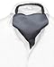 Vesuvio Napoli ASCOT Solid CHARCOAL GREY Color Cravat Dark Gray Men's Neck Tie