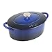 Denby Imperial Cast Iron 28 cm 4.2 Litre Oval Casserole, Blue