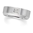 14K White Gold Diamond Wedding Band Duo - Gent's Ring