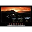 Success (Mountains) Motivational Poster Print - 36x24