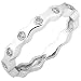 Jewelry : 1/4ct Round Diamond Band in 14k White Gold (HI/I1)